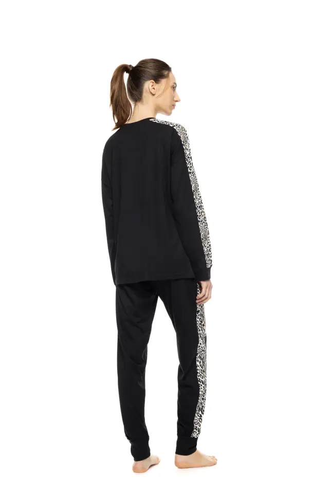 Pink Label Pyjama Solid Ivory Leopard σετ γυναικεία χειμερινή πυτζάμα W1944-1 2