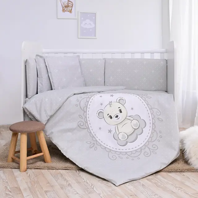 Σετ προίκας μωρού για κούνια SMILE Giraffe white Λευκό 3