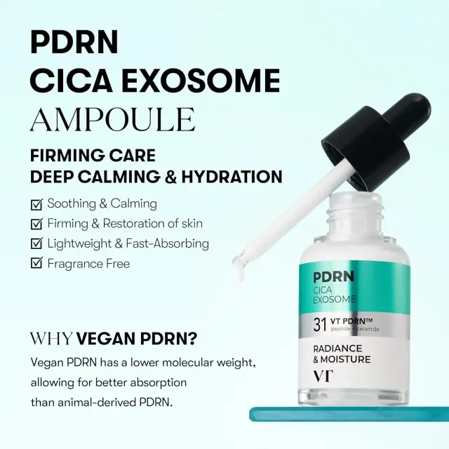 VT PDRN Cica Exosome Anti-Aging Face Serum, Αντιγηραντικός Ορός Λάμψης με PDRN και Πεπτίδια 30ml 3
