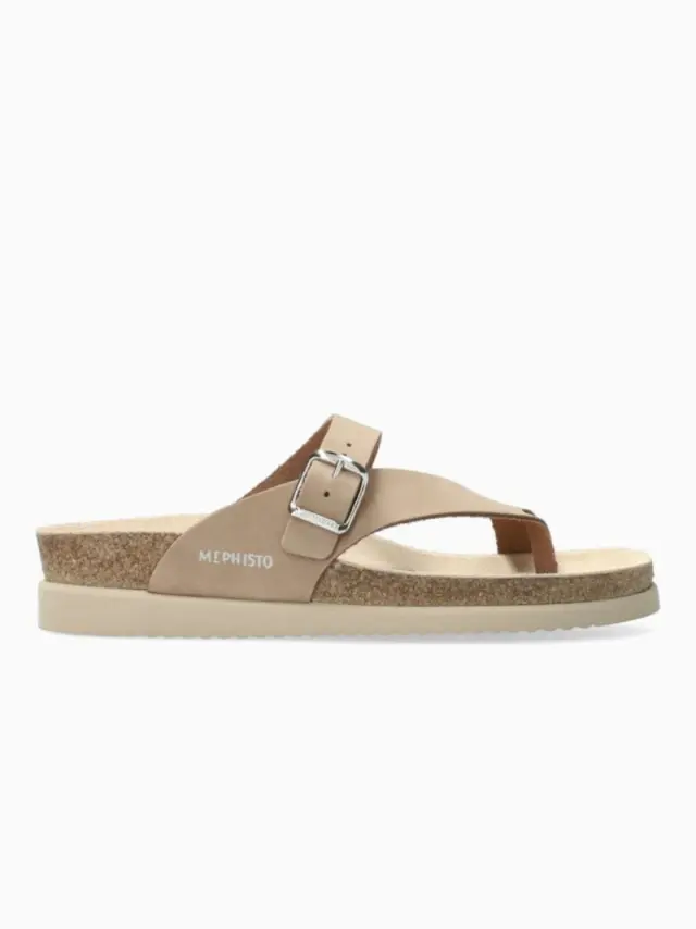 Mephisto Σαγιονάρες Γυναικείο δέρμα Nubuck Μπεζ MEP/HELEN LIGHT TAUPE 3