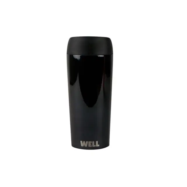 WoodWay Well Ανοξείδωτη Κούπα Black Chrome 450ml