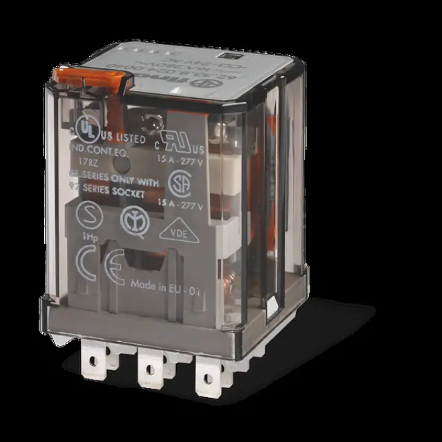 Power Rel.+Faston 187 3RT 16A/24VDC/AgCdO/Test button/Mech.ind. (62.33.9.024.0040)