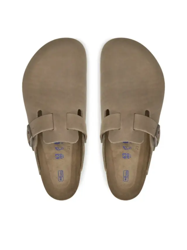 Birkenstock Σαμπώ Επαγγελματικό δέρμα Καφέ BIR/BOSTON SOFTY 1018147 TABACCO 3