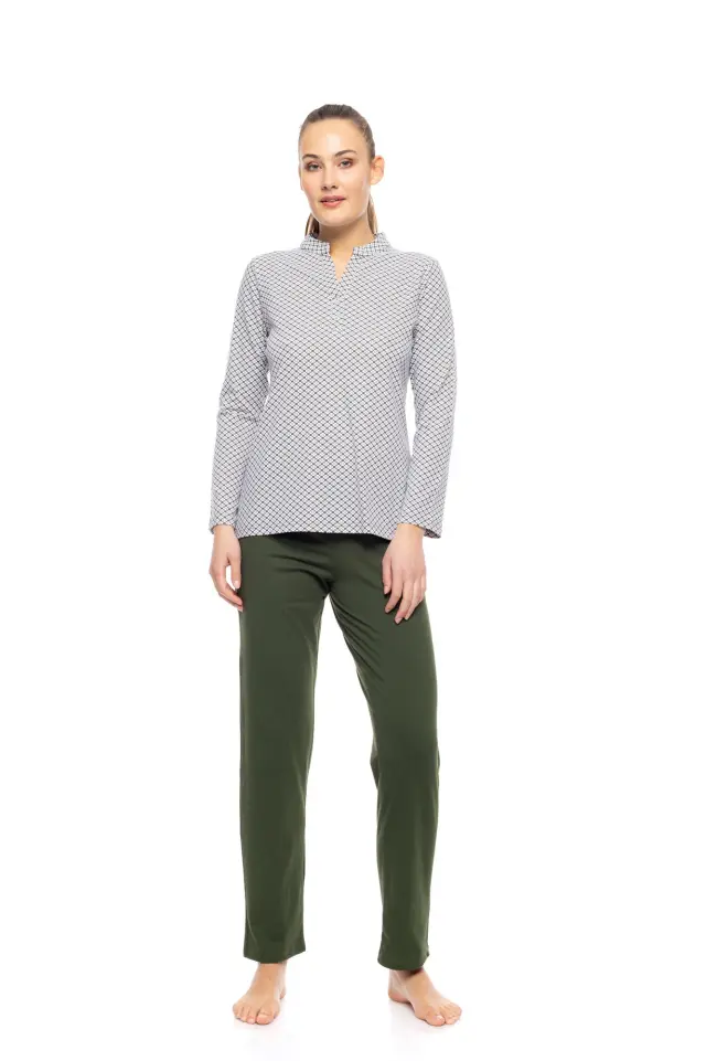 W1761 - Type - PYJAMA MODERN FLOWER GREEN