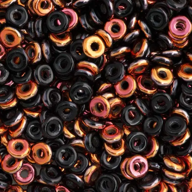 Χάντρα Czech O Beads 3.8mm - Jet Sunset ~7gr