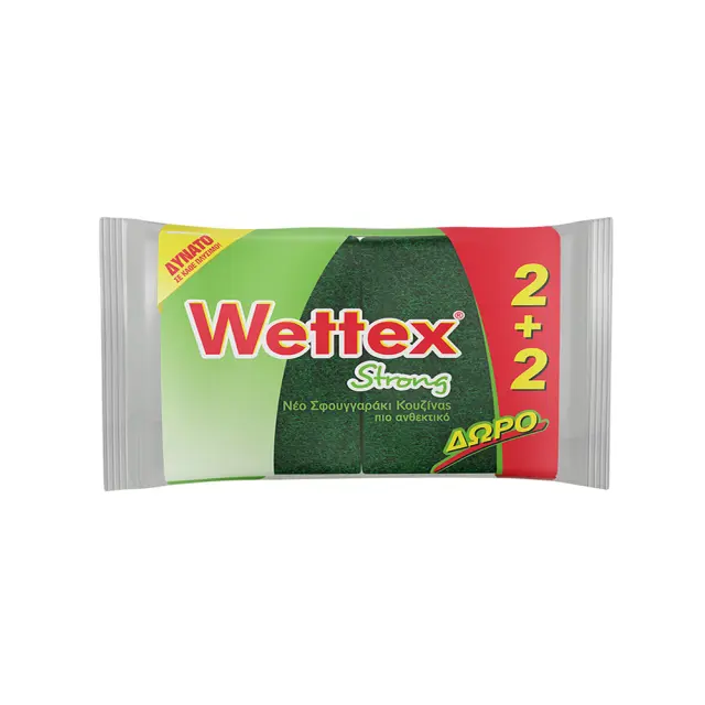 WETTEX Σφουγγαράκι Strong 2+2τεμ
