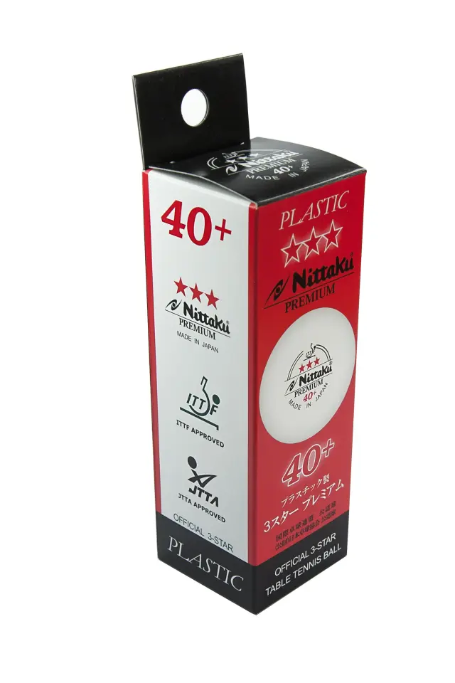 Μπαλάκια Πινγκ-Πονγκ Nittaku Premium 40+ 3*** ITTF 3pcs(seam)-4975984012683