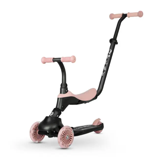 QPlay Sema Evo Τρίτροχο Πατίνι 5 σε 1 με Κάθισμα Coral Pink 12+ Μηνών