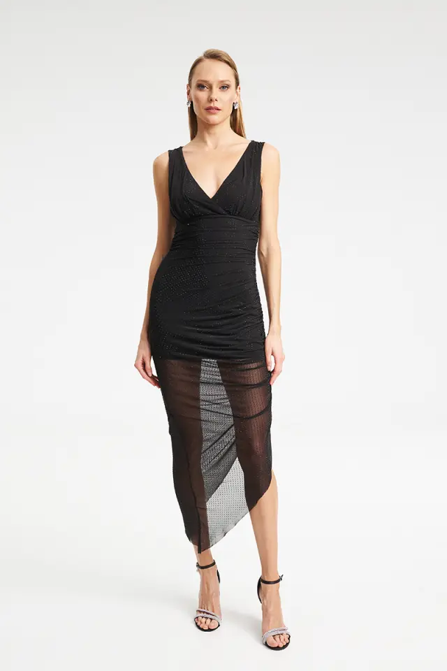 Φόρεμα με Strass & Σούρες ERINA DRESS - XS 2