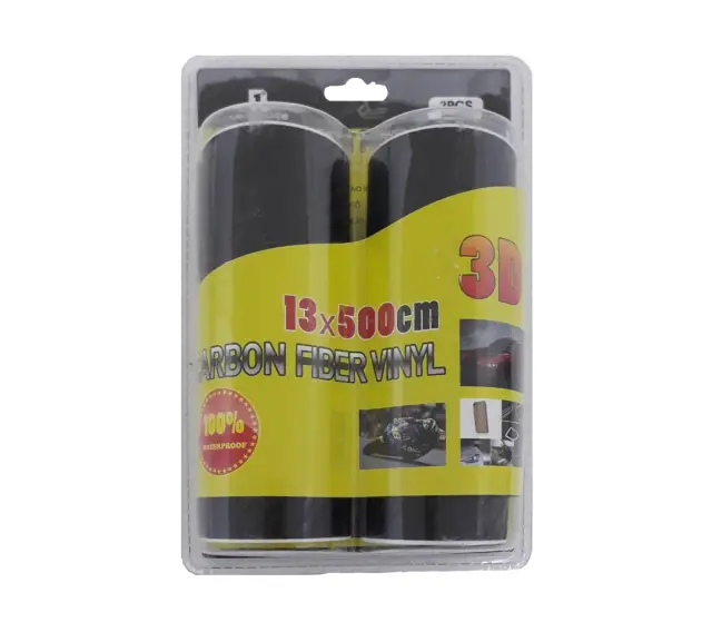 Ταινίες διακοσμητικές αυτοκόλλητες 3D CARBON 13 x 500 cm - 2 τεμ ΜΑΥΡΟ CARBON