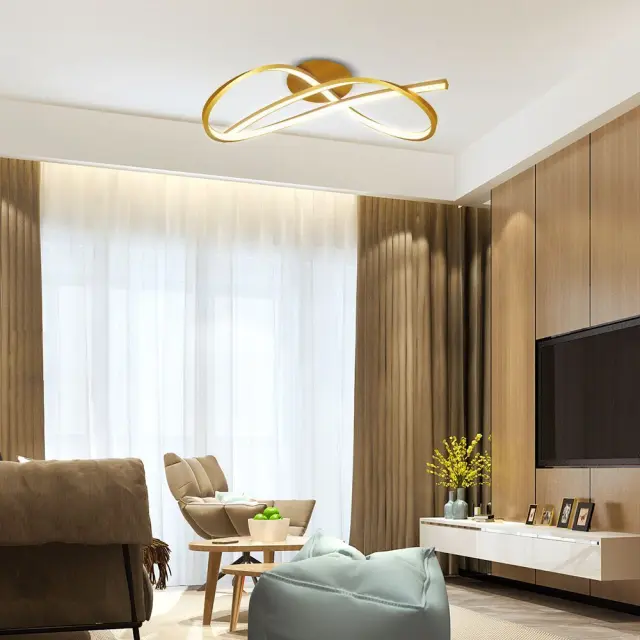LED Φωτιστικό Οροφής MIRAGE 33Watt Χρυσό CCT VIV004861