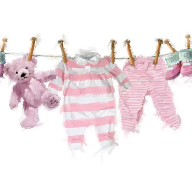 Χαρτοπετσέτα για Decoupage, Baby Girl Clothes 1 τεμ.