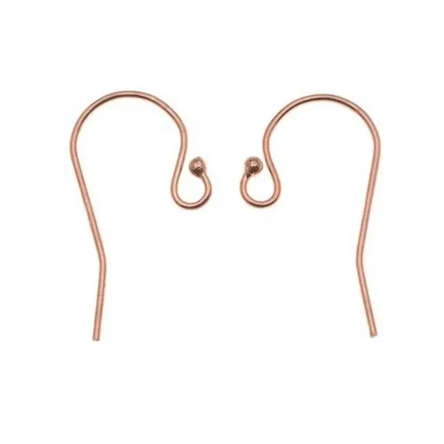 Σκουλαρίκι Hook 20mm με Μπίλια 1.5mm - Rose Gold Filled - 2τεμ