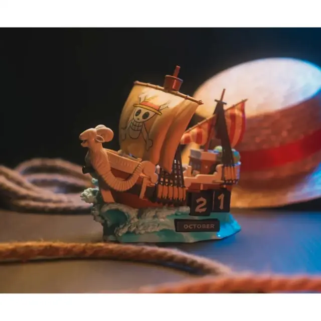 Διακοσμητικό 3D Ημερολόγιο One piece- Going Merry - Resin 3D Perpetual Calendar 3