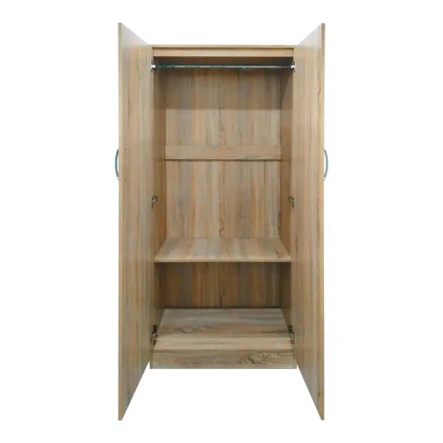 Ντουλάπα τετράφυλλη με πατάρι Athos Ι pakoworld sonoma 160x42x240εκ 3