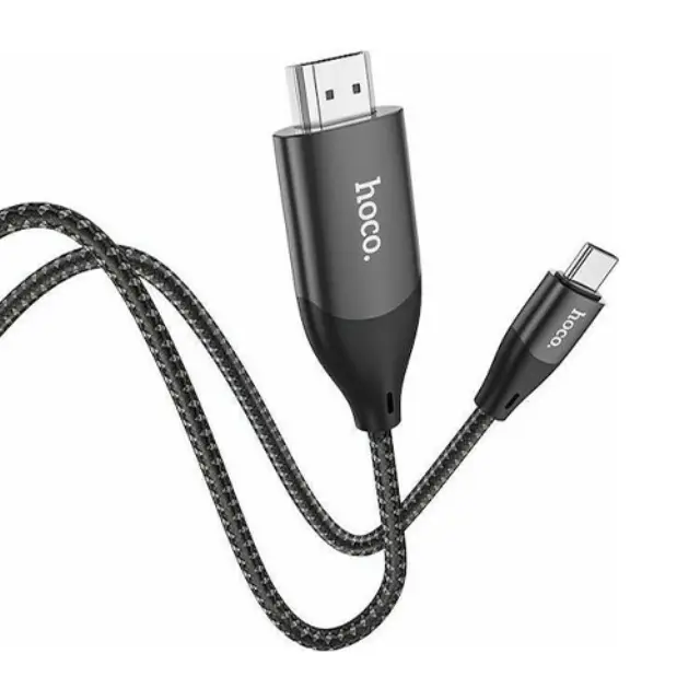 Καλώδιο σύνδεσης Hoco UA16 USB-C σε HDMI 4K 30Hz ULTRA HD Braided Γκρι 2m 2
