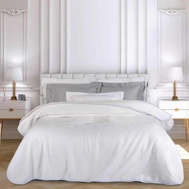 Κουβέρτα 220X240 Υπέρδιπλη 700gsm Essential Greenwich Polo Club 3470 White 100% Ακρυλικό