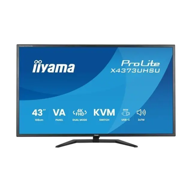 iiyama Monitor 43" ProLite X4373UHSU-B2 VA 4K (X4373UHSU-B2)
