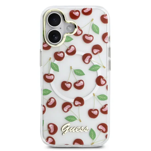 Guess IML Glitter Cherry MagSafe Case for iPhone 17 3