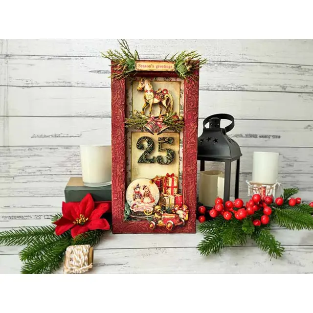 Καλούπι σιλικόνης A5, 15×21cm, Stamperia, Gear up for Christmas, Numbers 2