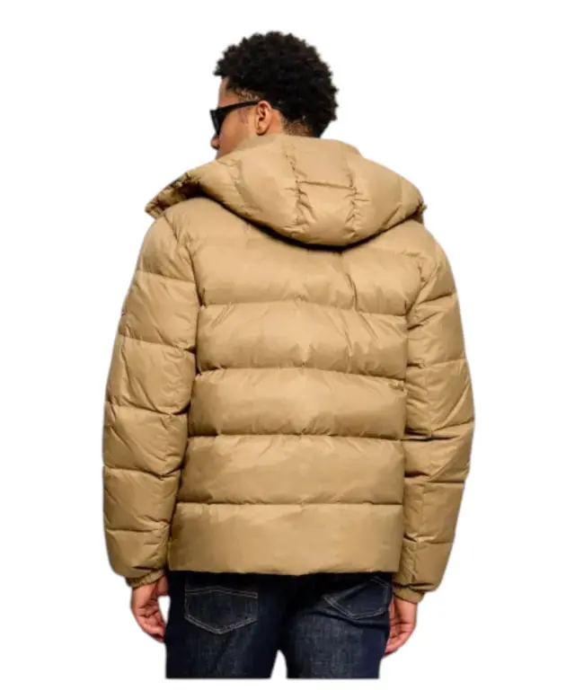 Calvin Klein - Ανδρικό Μπουφάν Ls Nylon Zip Off Hood Down Puf LV04RG515G-10J Μπεζ 3