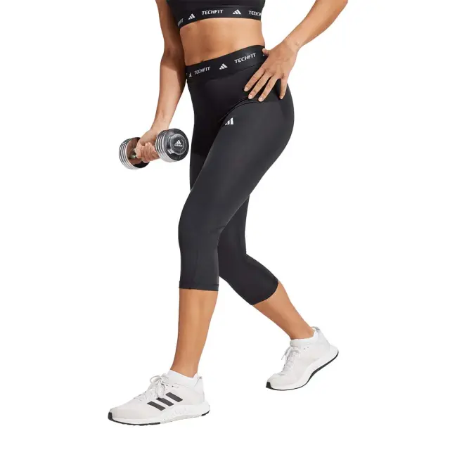 adidas Performance Women's TechFit Capri Leggings Μαύρο IX8196 (adidas Performance) - XSmall
