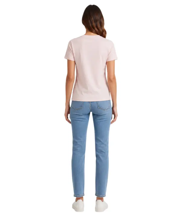 Guess - Γυναικείο T-Shirt Regular Fit W4YI10J1314-A62H Ροζ - XS 3