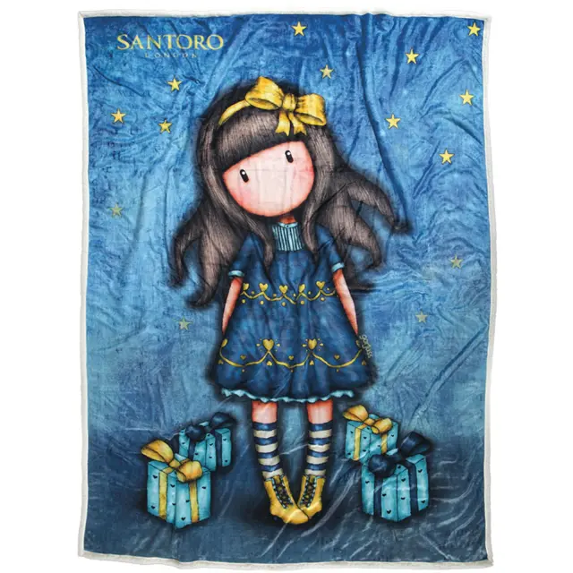 5020 Κουβερτα Fleece Sherpa 160x220 Santoro Gorjuss- Just Because Cartoon Kids 2