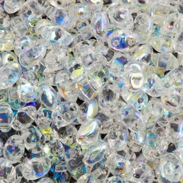 Χάντρα MiniDuo - Crystal AB 2x4mm ~7gr