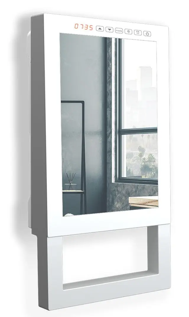 Radialight Quadro Visio 1800 Watt - Ψηφιακό Αερόθερμο Μπάνιου με Πρόσοψη Καθρέπτη