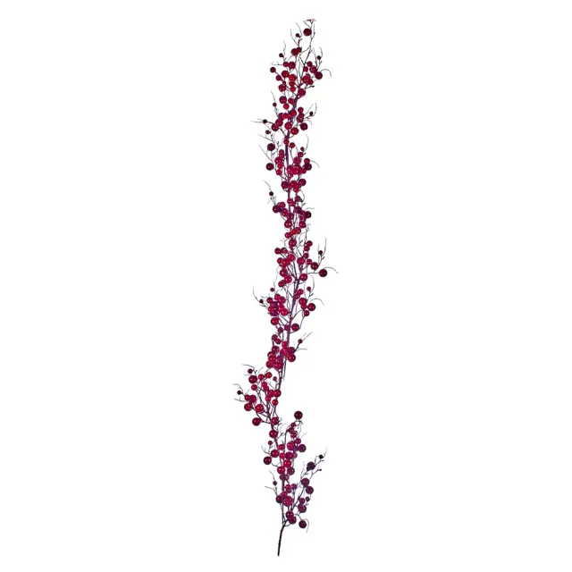 Χριστουγεννιάτικη Γιρλάντα Με Κόκκινα Berries 3 Σχέδια 135cm 2