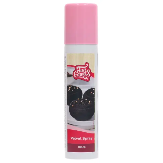 FunCakes Σπρέι Βελούδο - Μαύρο - 100ml