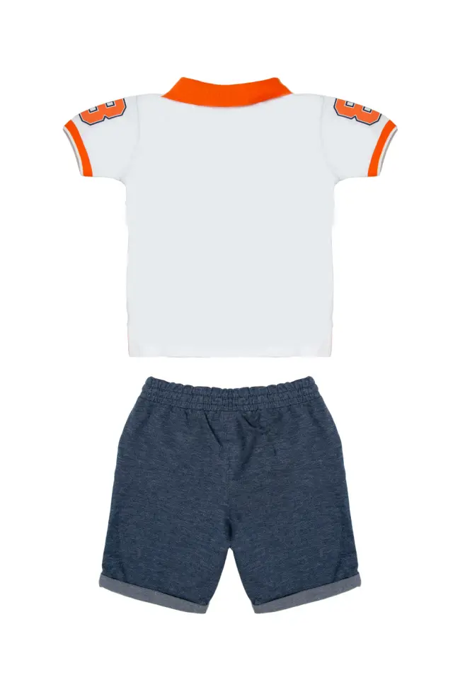Σετ Ρούχων Kid Μπλούζα + Shorts με Ρεβέρ Γκρι 2