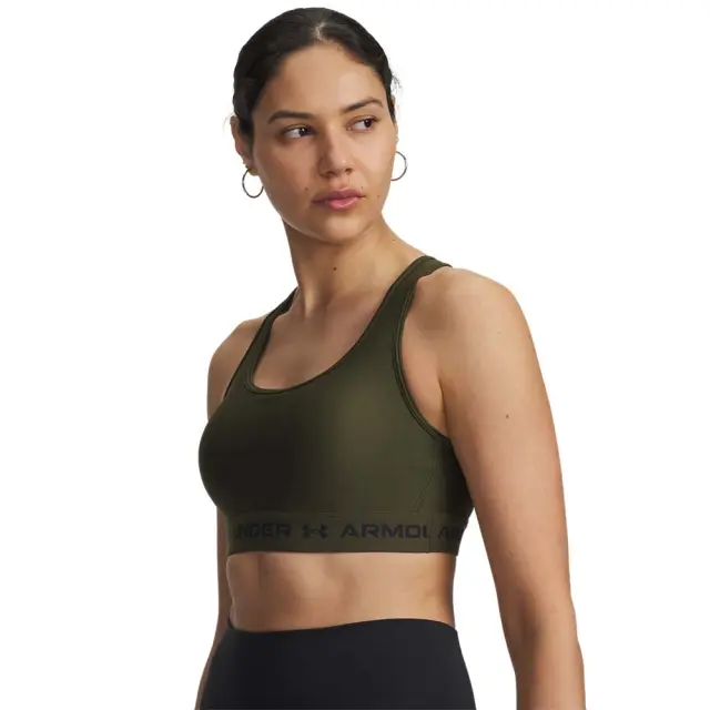 Under Armour Women's Crossback Mid Bra Λαδί 1361034-308 (Under Armour)