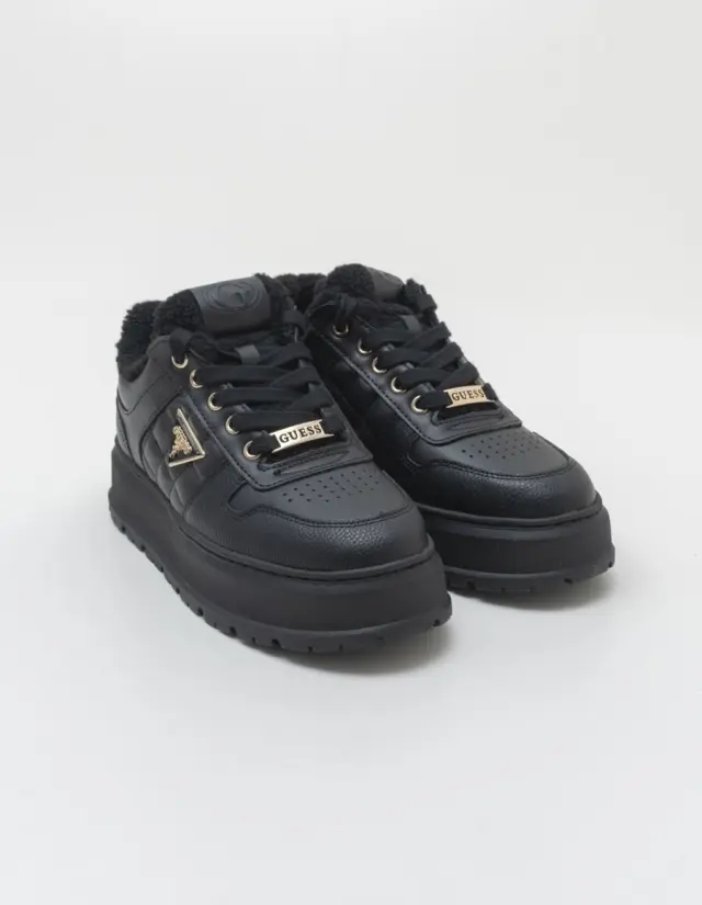 Sneaker Terria από συνθετική γούνα Guess FLFTRRELE12-BLACK - 36 2