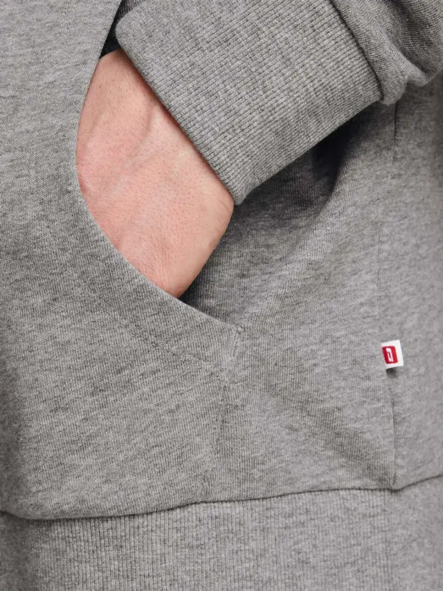 JJEHOLMEN SWEAT ZIP HOOD NOOS 02 Light Grey Melange - XL 2