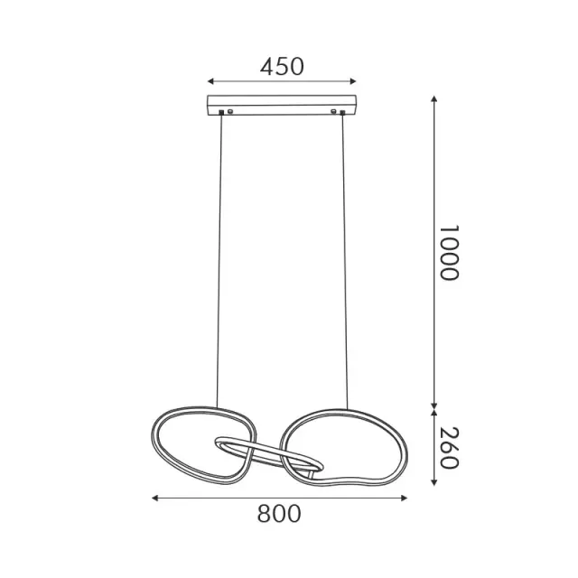 ΚΡΕΜΑΣΤΟ Φ/Σ LED 42W 3300LM CCT IP20 ΧΡΥΣΟ ΑΤΣΑΛΙ + ΑΚΡΥΛΙΚΟ / HM88LEDP3GDCCT 2