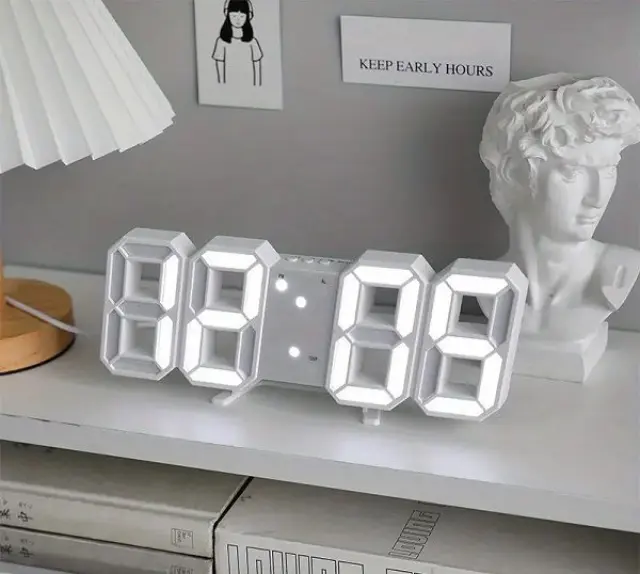 Ψηφιακό ρολόι - Ξυπνητήρι - 6609 - 466097 - White 2