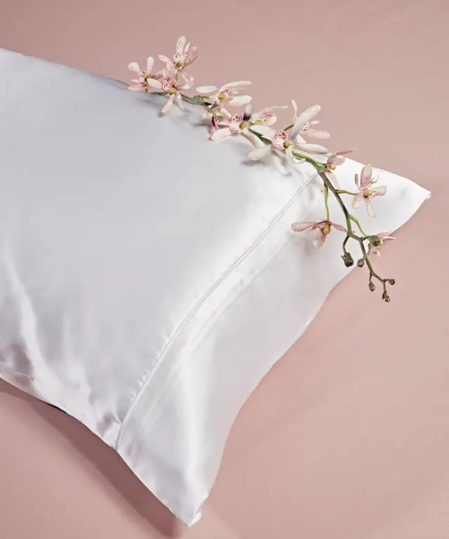 Μαξιλαροθήκη 50x75 Stylish Kentia Silk 00 White 100% Μετάξι