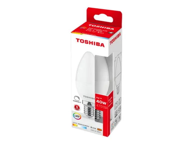 Toshiba LED C35 E14 5W 4000K Dimmable (DELS-CD4400514DE51)
