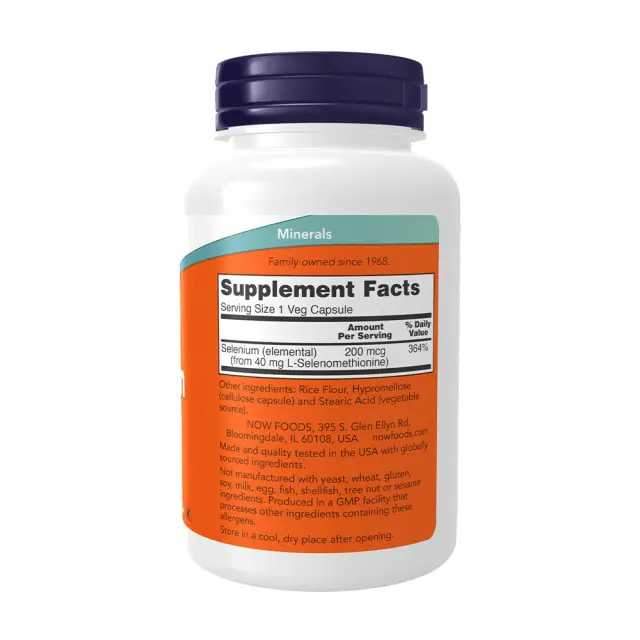 Now Foods Selenium 200 mcg 180 Veg Capsules 2