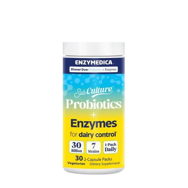 Enzymedica SubCulture™ Dinner Duo: Probiotics + Enzymes for Dairy Control*