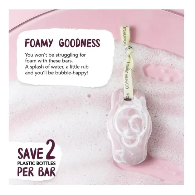 Foamie Hibiskiss Στερεό Σαμπουάν για Ταλαιπωρημένα Μαλλιά 80gr 3