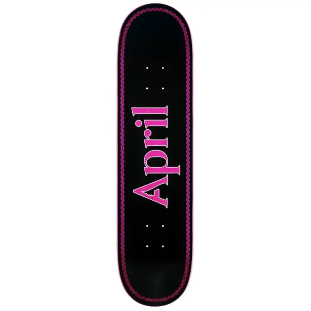APRIL DECK LOGO PINK BLACK HELIX 8.5"