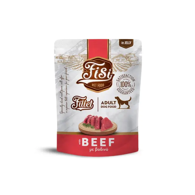 Fisi Fillet Adult Dog Βοδινό Σε Ζελέ Pouch 8x500gr