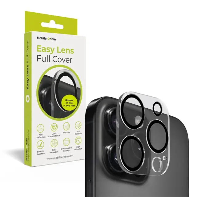 Mobile Origin Easy Lens full cover, clear - iPhone 14 Pro / 14 Pro Max