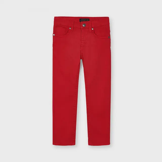 Junior 10 έως 18 ετών Παντελόνι 5τσεπο slim fit κοραλί - 10Ε