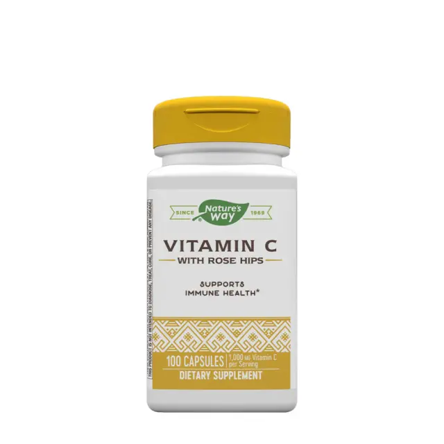 Nature's Way Vitamin C with Rose Hips 100 Capsules