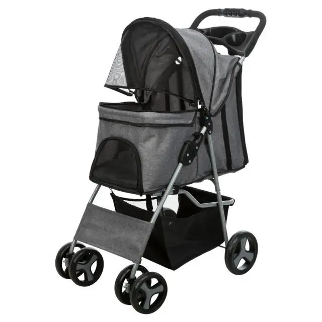 Trixie Buggy Καρότσι Μεταφοράς Σκύλου Γκρι έως 15kg 47×100×80cm 2