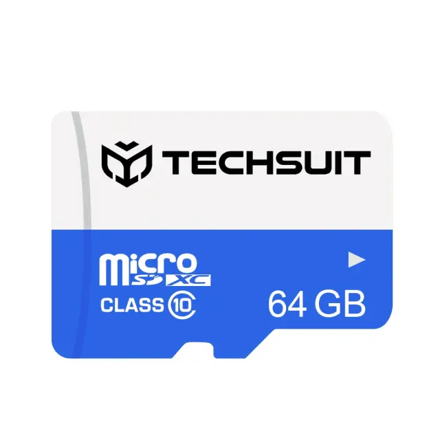 Κάρτα Μνήμης Techsuit High Speed SDHC 64GB Class 10 με Αντάπτορα Μαύρη 3